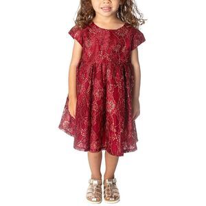Popatu Girls  Party Dress, Red